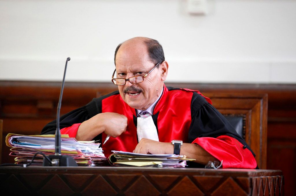 Soudce Tuhamí Hafián rozhodoval v nepřítomnosti někdejší hlavy státu