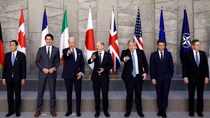 Lídři G7 na summitu v Bruselu letos v březnu