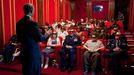 May 25, 2012 "The President was welcoming service members and their families to a screening of 'Men in Black 3' in the White House Family Theater. The movie was being presented in 3D, so the President jokingly asked them to try on their 3D glasses while he was speaking to them."