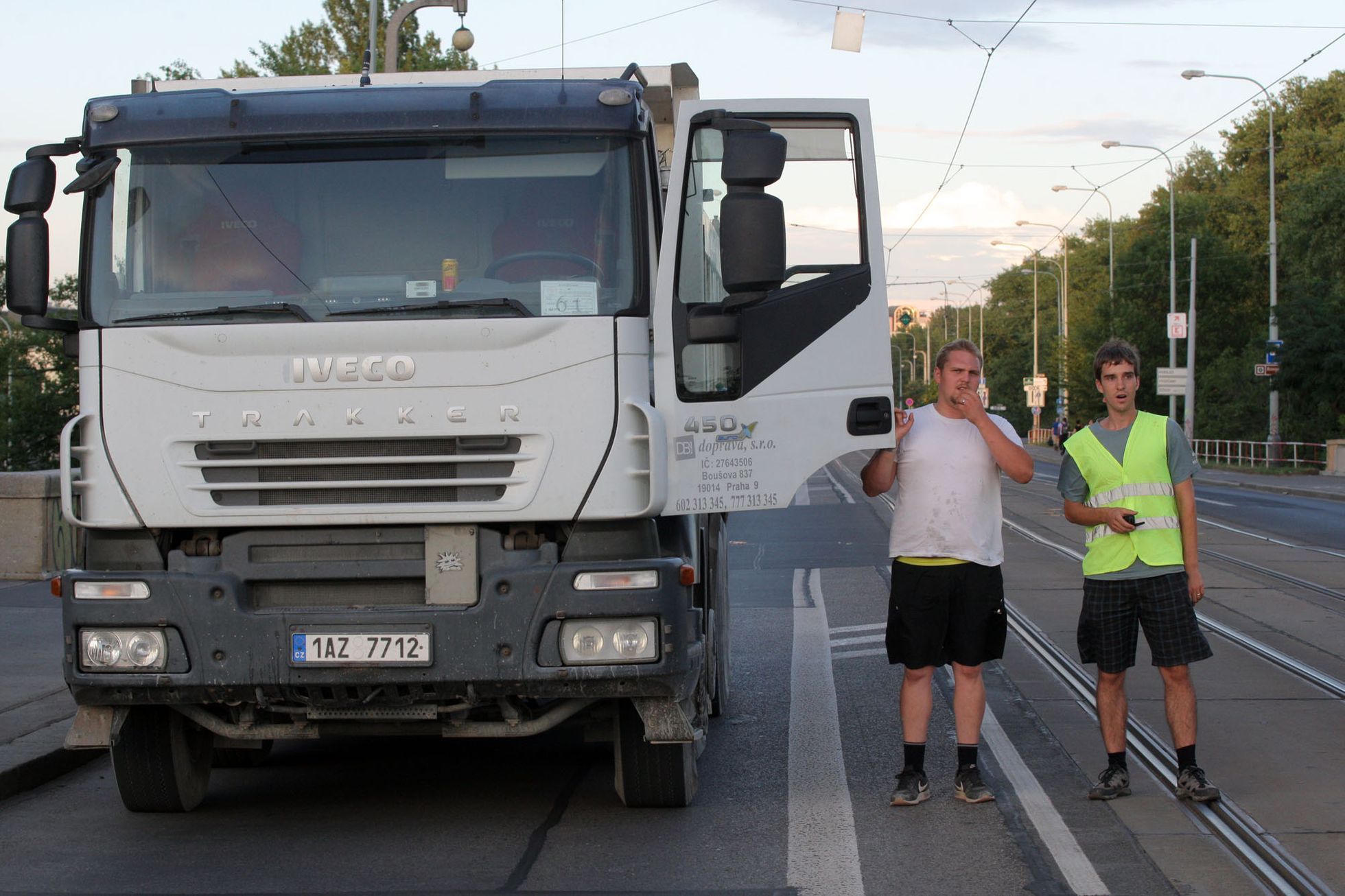 Zátěžové zkoušky Libeňského mostu