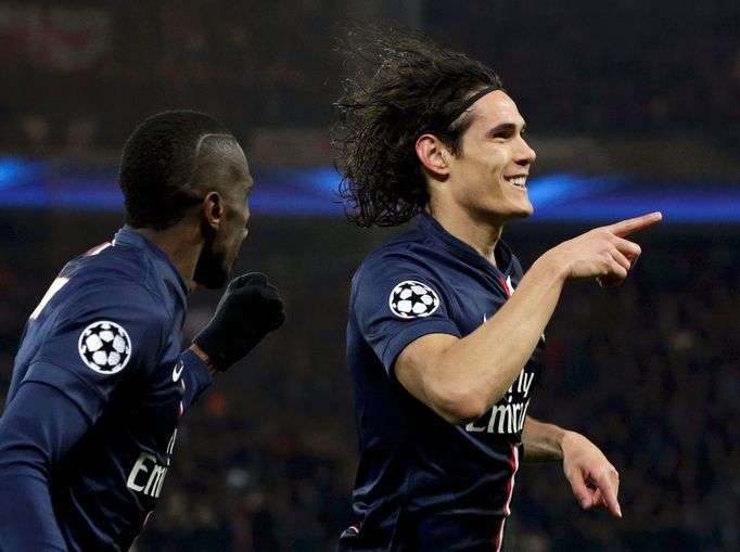 LM, PSG-Chelsea: Blaise Matuidil a  Edinson Cavani slaví gól