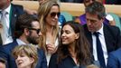 Actor Bradley Cooper and his girlfriend model Irina Shayk with actor Hugh Grant and Anna Eberstein