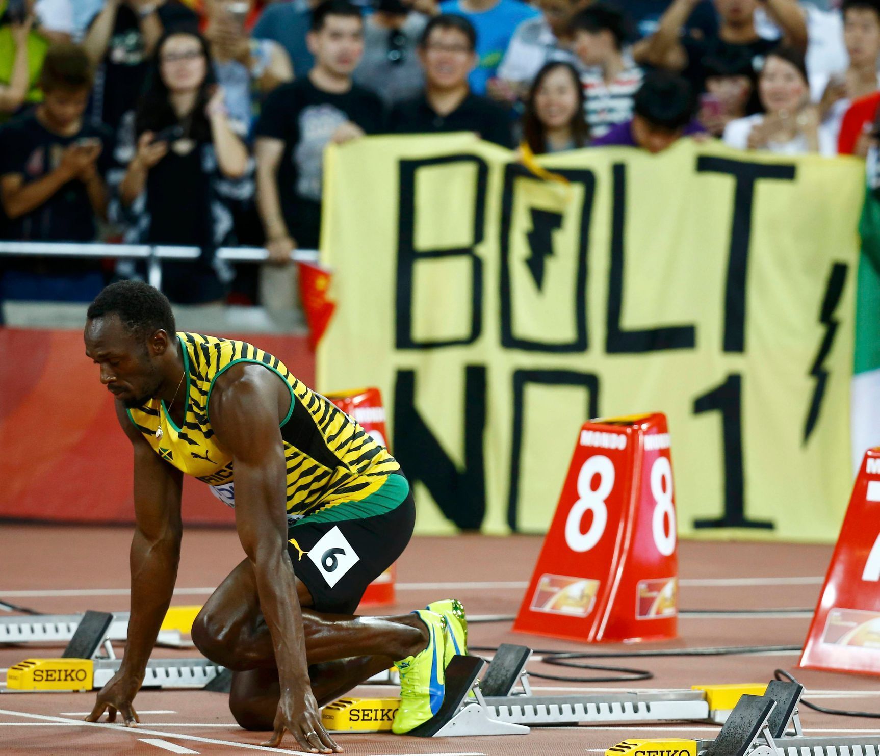 MS v atletice 2015, 100 m: Usain Bolt - fanoušci
