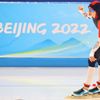 Martina Sáblíková v cíli závodu rychlobruslařek na 5000 m na ZOH v Pekingu 2022