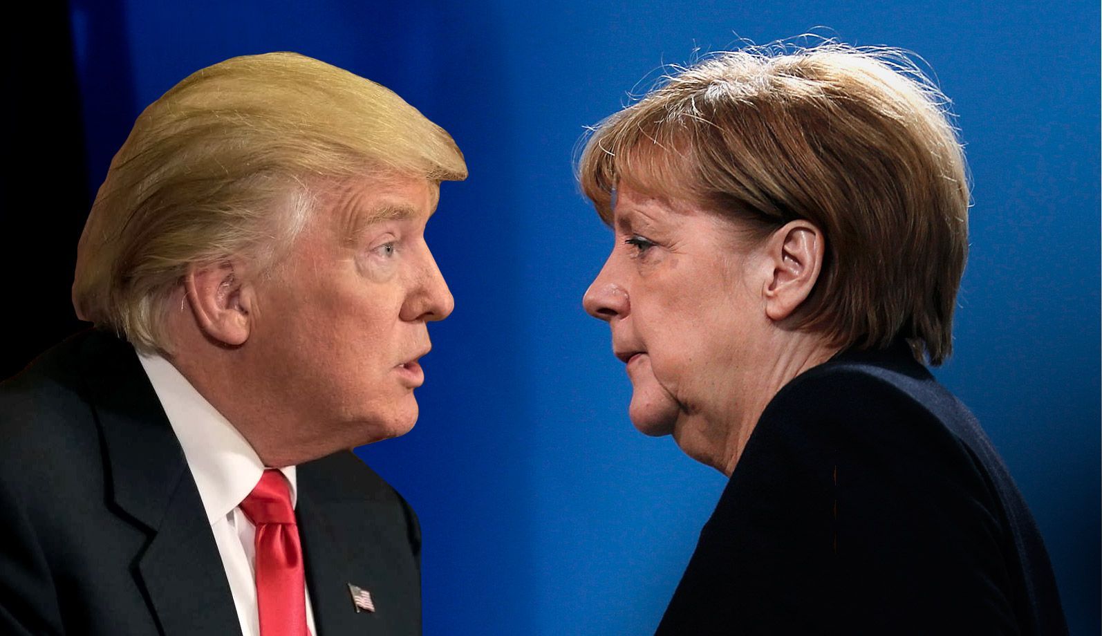 Trump - Merkelová - koláž