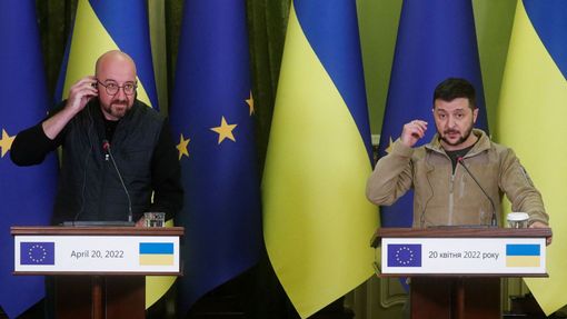 Charles Michel a Volodymyr Zelenskyj v Kyjevě
