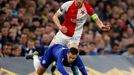 fotbal, odveta čtvrtfinále Evropské ligy, Chelsea - Slavia, Tomáš Souček a Eden Hazard