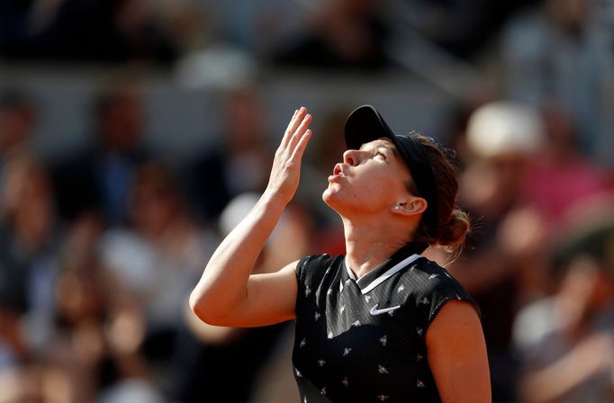 Simona Halepová na French Open 2019.