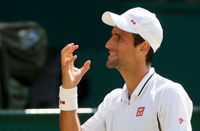 Novak Djokovič ve finále Wimbledonu 2013