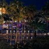 A general view shows the Grand Hyatt Cannes Hotel Martinez and palm trees on the Croisette at night during the 67th Cannes Film Festival in Cannes