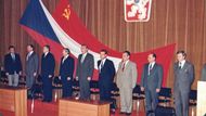 1978 - slavnostní vyřazení prvních absolventů fakulty StB Vysoké školy SNB (včetně rozvědčíků).