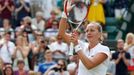 Petra Kvitová slaví postup do třetího kola Wimbledonu 2014