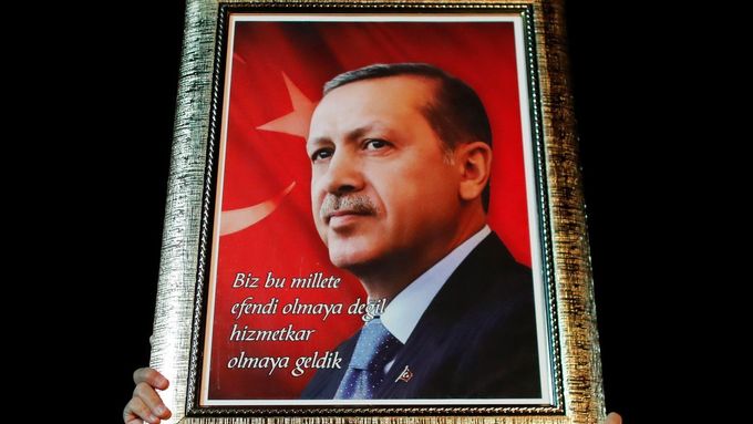 Turecký prezident Erdogan na obrazu