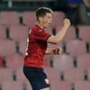 Lukáš Masopust slaví gól na 2:1 v zápase Česko - Albánie