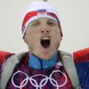 Soči 2014, biatlon hromadný start M: Ondřej Moravec se raduje z bronzu