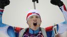 Soči 2014, biatlon hromadný start M: Ondřej Moravec se raduje z bronzu