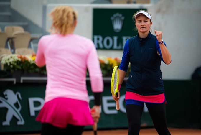 Kateřina Siniaková a Barbora Krejčíková na French Open 2020