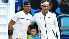 Rafael Nadal a Roger Federer ve finále Australian Open 2017