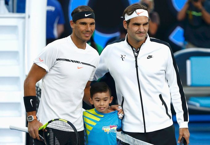 Rafael Nadal a Roger Federer ve finále Australian Open 2017