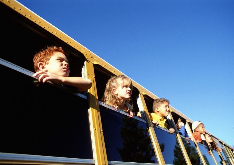 Děti v autobusu