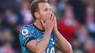 Útočník Tottenhamu Harry Kane při utkání s Brentfordem