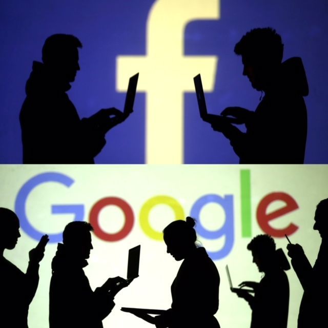 Facebook a Google - ilustrační foto