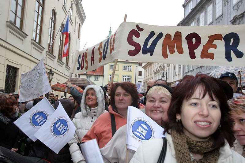 Demonstrace učitelů