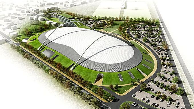 Takto by měl vypadat rychlobruslařský stadion ve Velkém Oseku