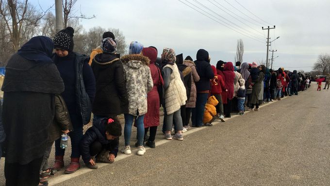 Migranti na řecko-turecké hranici, ilustrační foto.