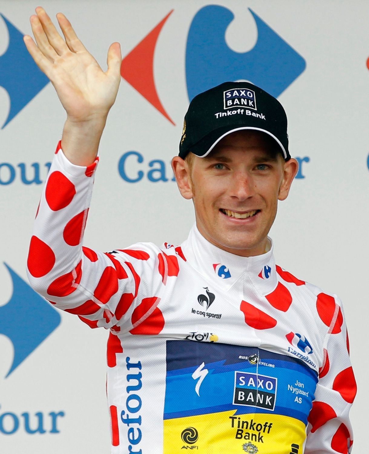 Dánský cyklista Daniel Mørkøv ze stáje Saxo Bank během třetí etapy Tour de France 2012.