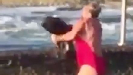 Žena vzala žraloka do rukou a hodila ho do oceánu. Video se záchranou zvířete je hitem internetu