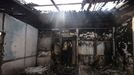 Vypálené synagoga ve městě Lod