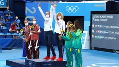 Střírné Švýcarky, Barbora Krejčíková a Kateřina Siniaková se zlatou medailí ve čtyřhře na OH 2020 a bronzové Brazilky