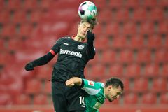 Schick se zranil při rozcvičce a za Leverkusen nenastoupil, Pavlenka lapil penaltu