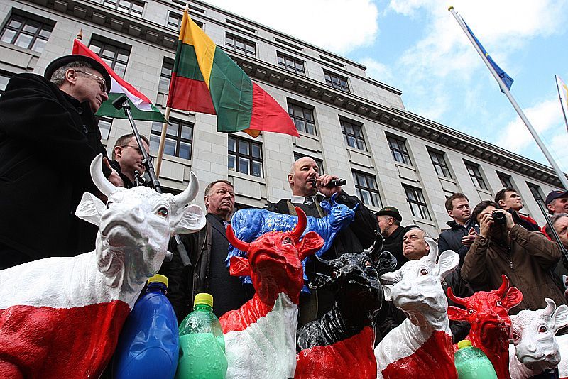 Demonstrace zemědělců v Praze