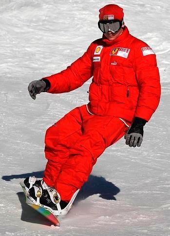 Kimi Räikkönen na snowboardu