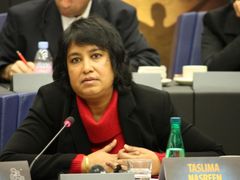 Taslima Nasrínová na setkání laureátů Sacharovovy ceny ve Štrasburku