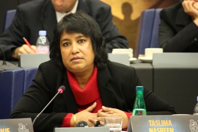 Taslima Nasrínová na setkání laureátů Sacharovovy ceny ve Štrasburku