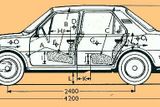 Zatímco tehdy měřil vůz Václava Klause na délku 420 centimetrů...