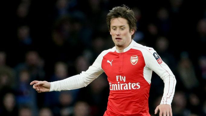 Tomáš Rosický v zápase FA Cupu proti Burnley