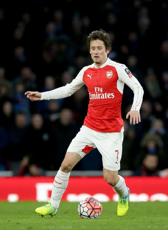 Tomáš Rosický v zápase FA Cupu proti Burnley