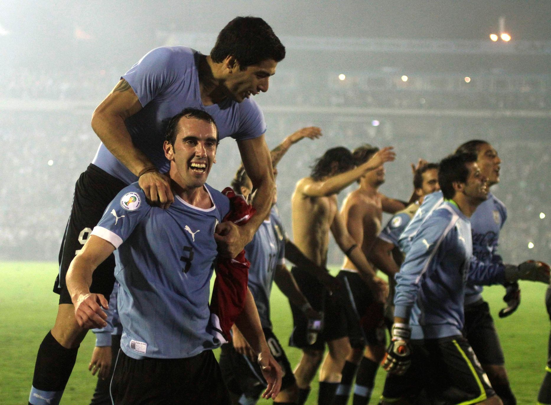 Radost Uruguaye po postupu na MS ve fotbale
