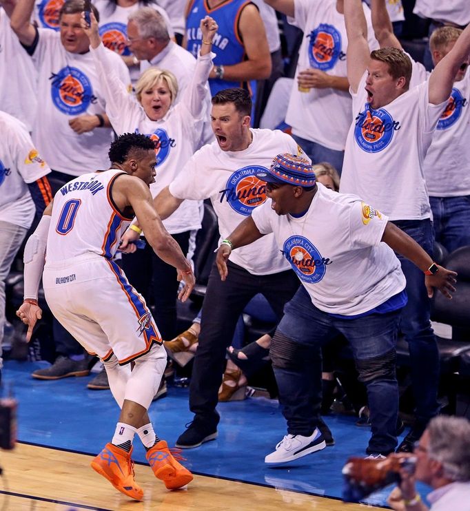 Russell Westbrook z Oklahomy v play off NBA