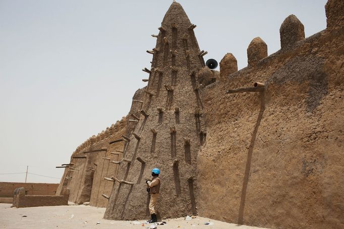 Mešita ze 14. století v Timbukut, Mali.