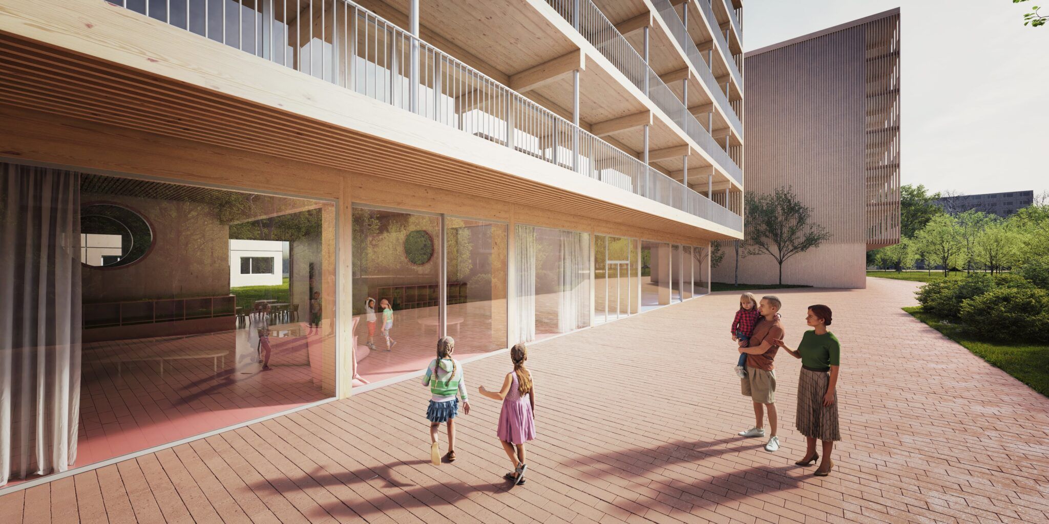 dřevěná bytovka, nedostupné bydlení, projekt, rodiny, architektura, design