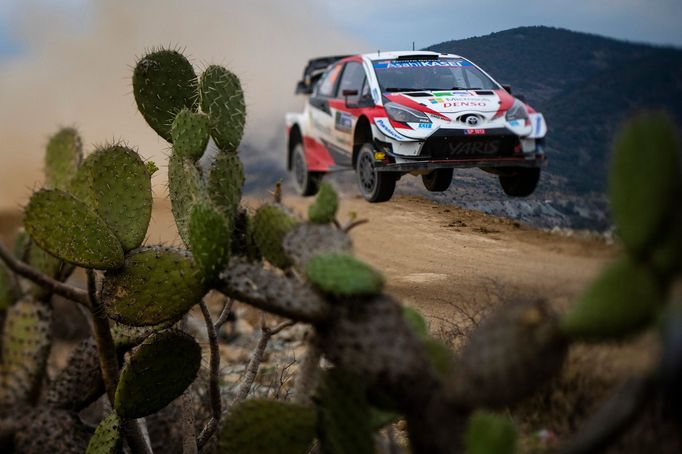 Elfyn Evans v Toyotě při Mexické rallye 2020