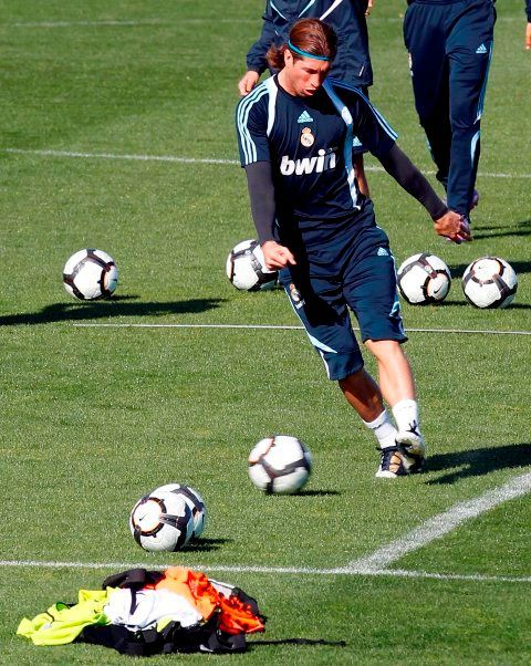 Trénink Realu Madrid: Ramos