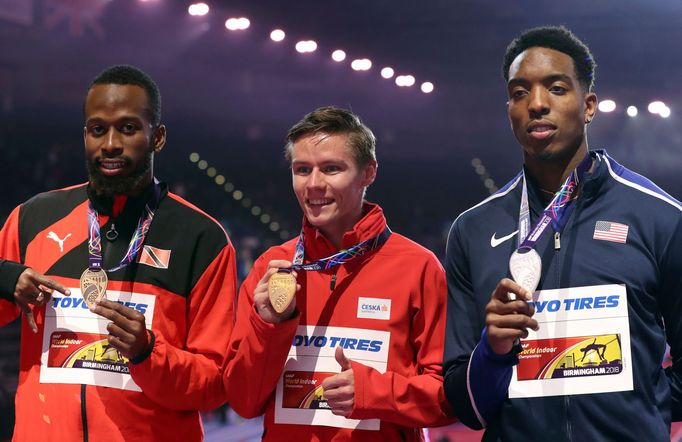 Pavel Maslák, Deon Lendore a Michael Cherry na HMS 2018