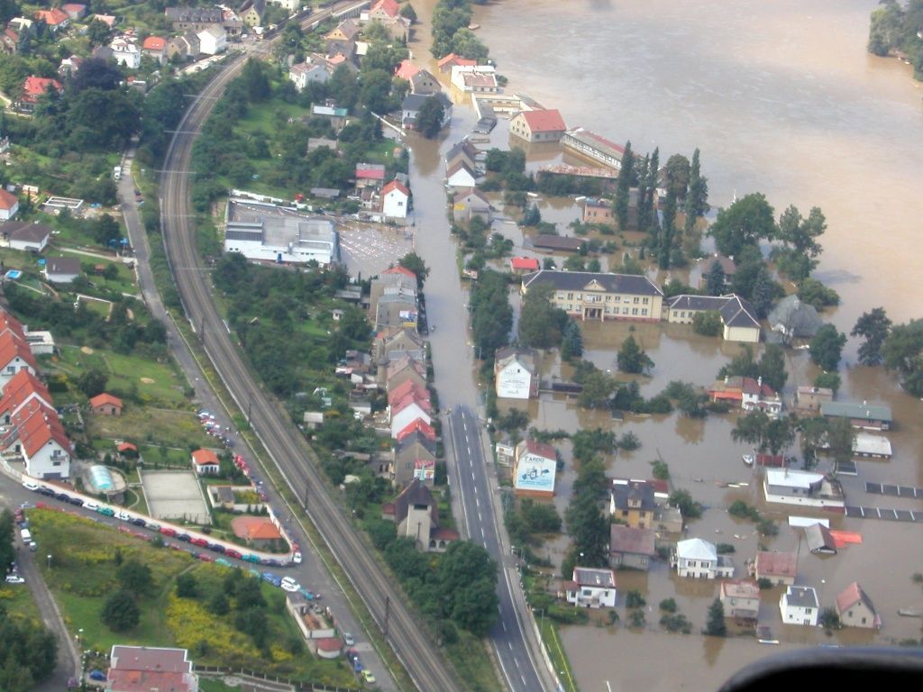 Zaplavené předměstí Ústí nad Labem 2002