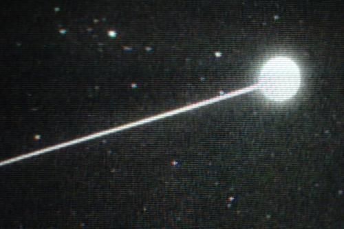 Sonda Stardust zachycená při vstupu do atmosféry